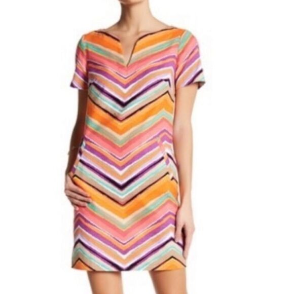 Trina Turk Dresses & Skirts - Trina Turk Multi Colored Chevron Print Dress